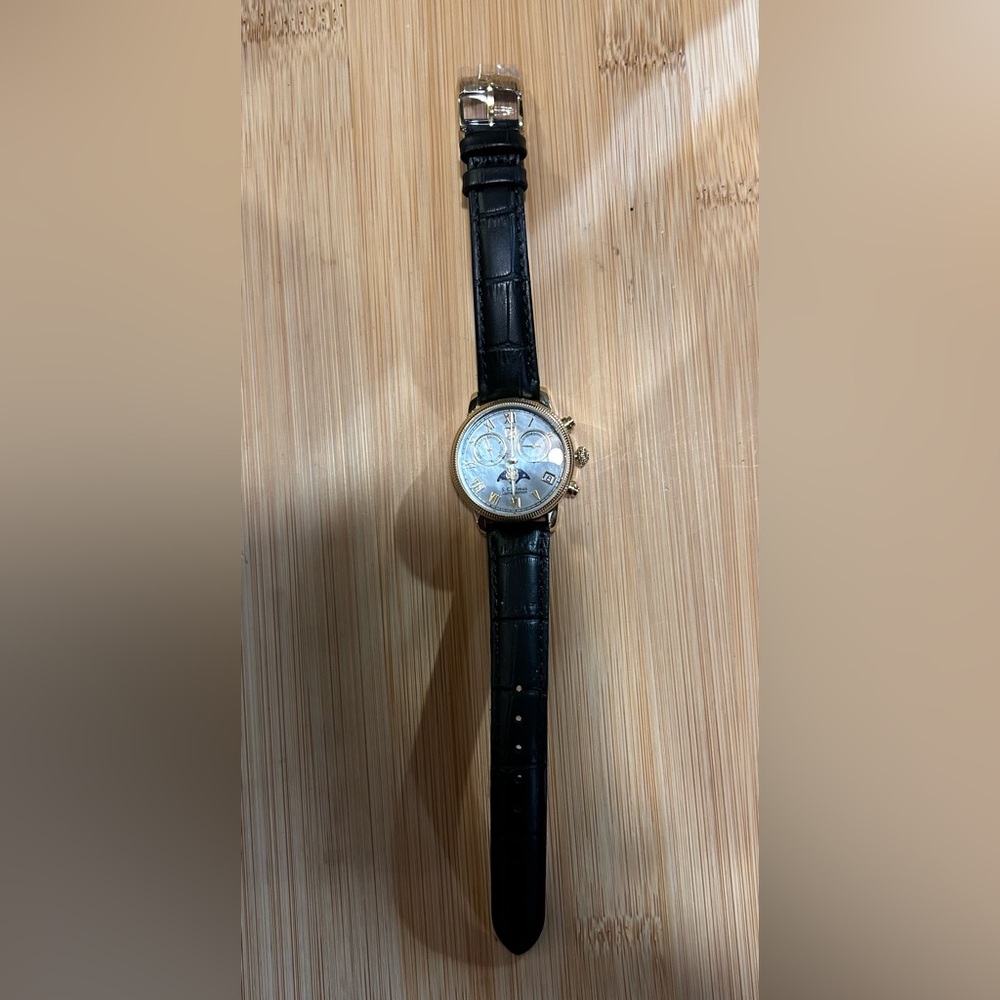 S.Coifman Watch With 32mm Chronograph MoonPhase & Black Alligator Leathe… - Picture 4 of 5